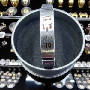 Lionel Messi Stainless Steel Bracelet Adjustable Football Jewelry Fan Gift Socce